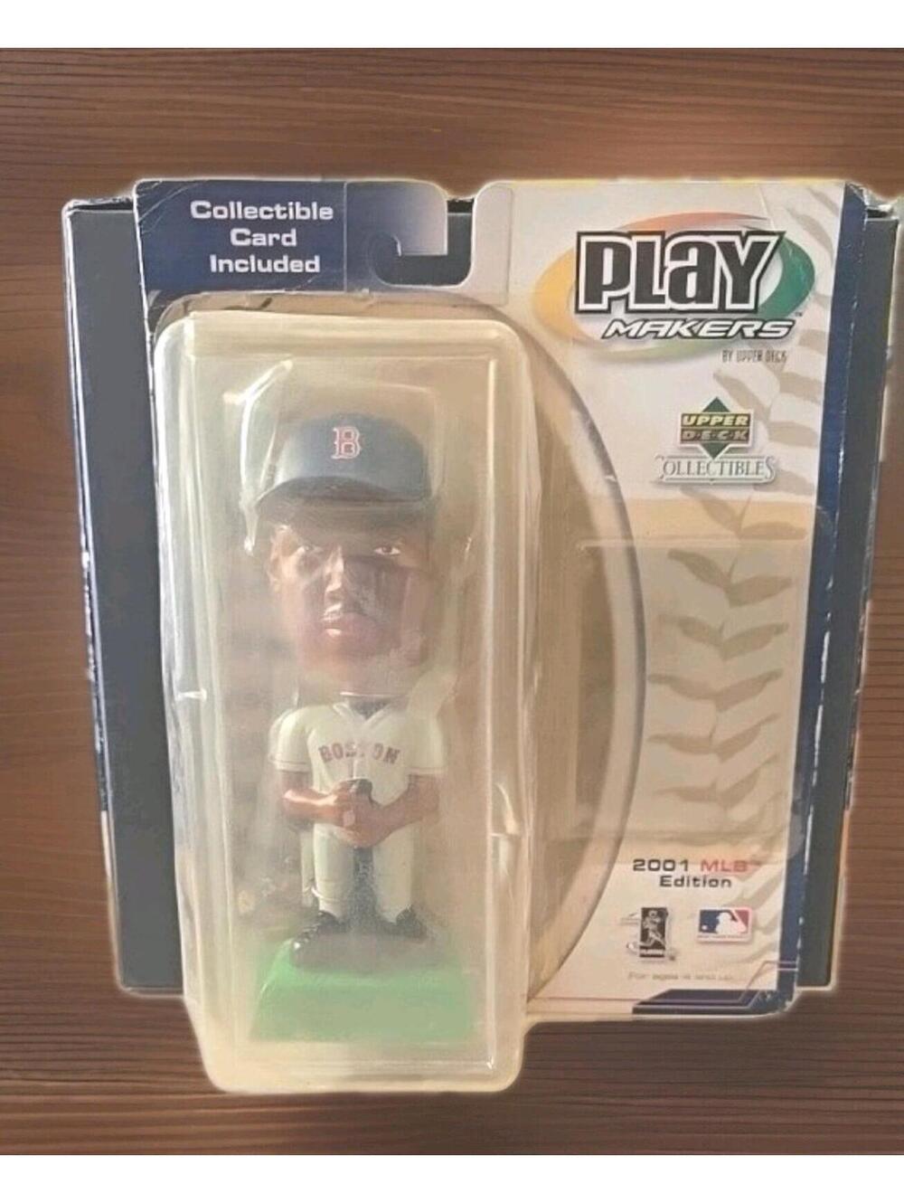 2001 MLB Edition Upper Deck Play Makers Pedro Martinez Bobble Head Card Red Sox